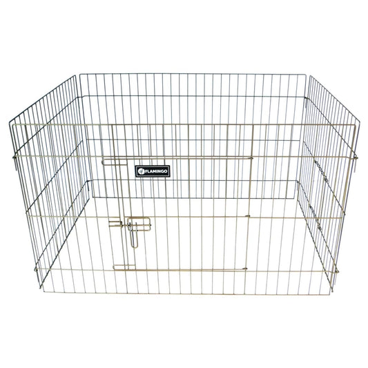 FLAMINGO 4 Piece Rabbit Playpen Quadri 100x70x60 cm Taupe