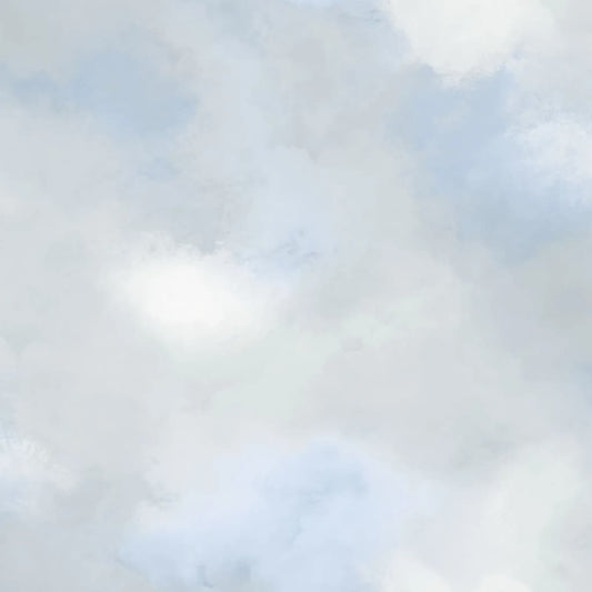 Noordwand Good Vibes Wallpaper Paint Clouds Blue and Grey