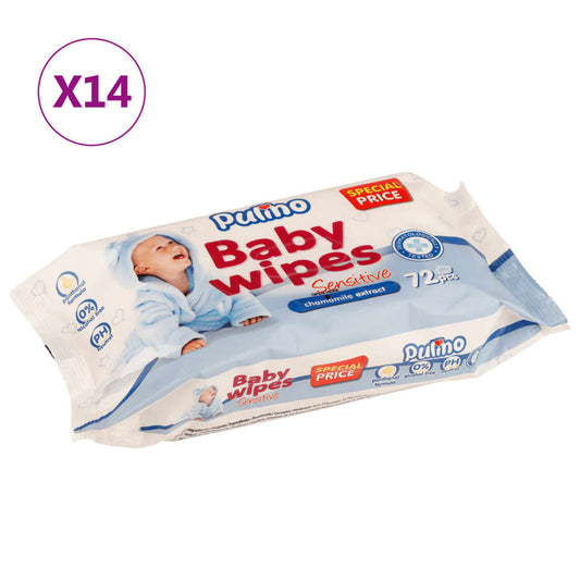 vidaXL Baby Wipes 14 Packs 1008 Wipes
