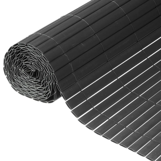 Nature Double Sided Garden Screen PVC 1x3m Anthracite