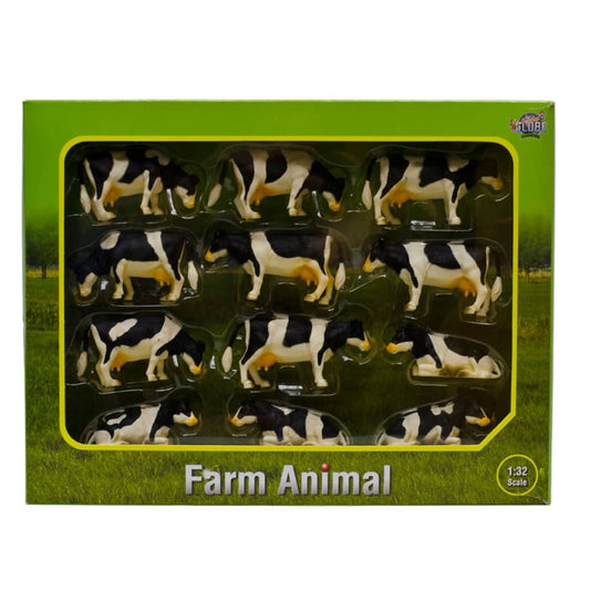 Kids Globe 12 Piece Cow Set 1:32 571929