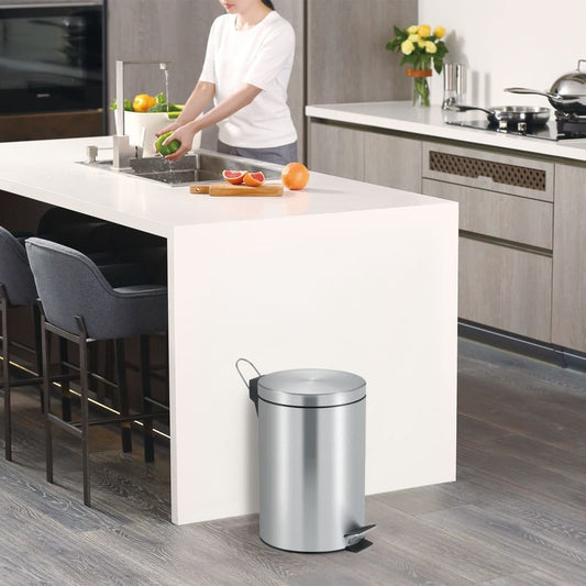 EKO Pedal Bin Classic 20 L Matte Silver