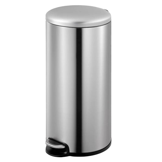 EKO Pedal Bin Maggey 30 L Matte Silver