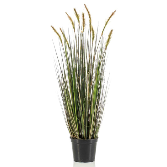 Emerald Artificial Foxtail Grass Autumn in Plastic Pot 90  cm