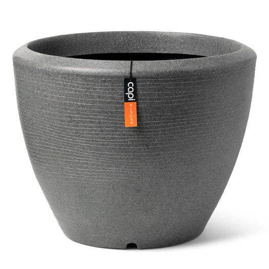 Capi Plant Vase Arc Granite Tapered Low 34x25 cm Anthracite