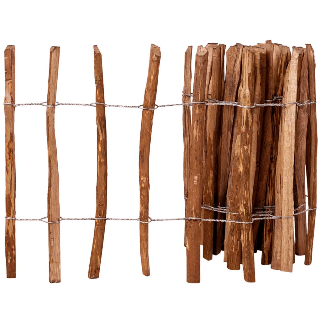 vidaXL Picket Fence Hazel Wood 60x500 cm