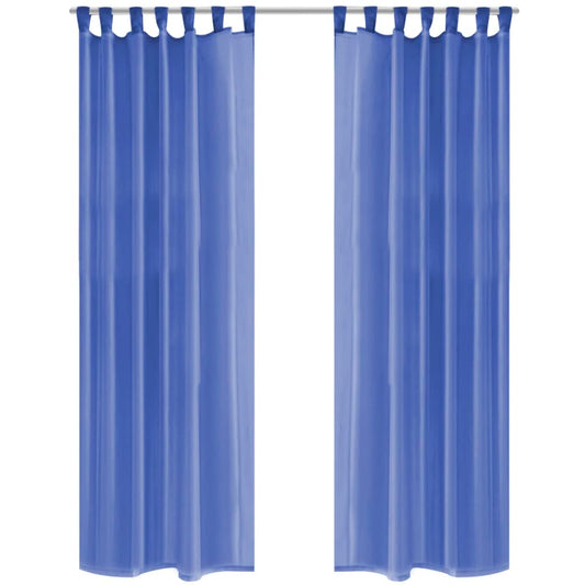 vidaXL Voile Curtains 2 pcs 140x175 cm Royal Blue