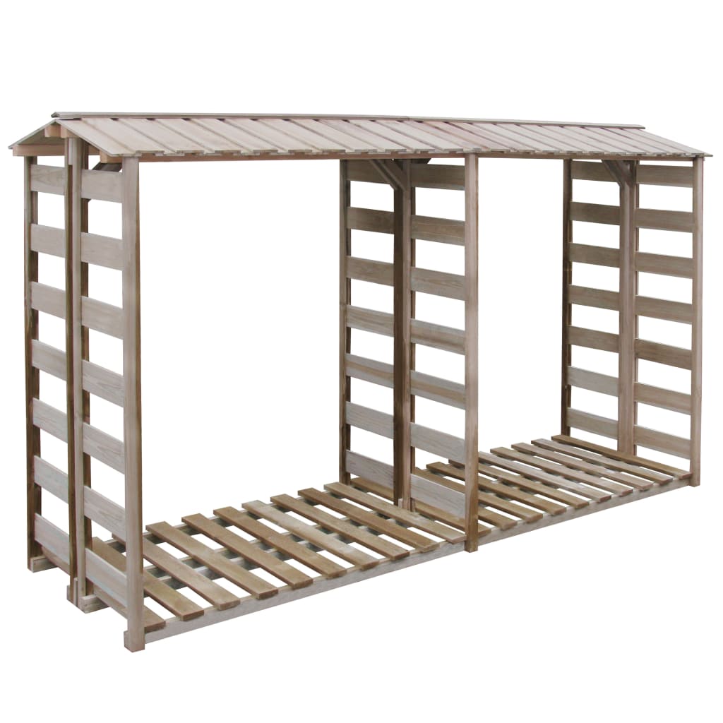 vidaXL Firewood Storage Shed 300x90x176 cm Impregnated Pinewood