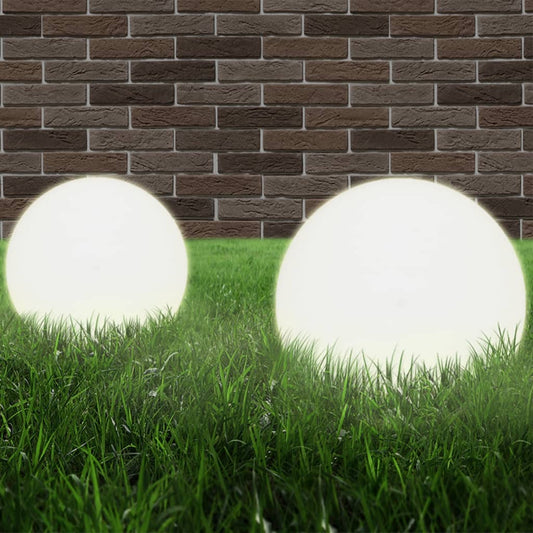 vidaXL LED Bowl Lamps 2 pcs Spherical 25 cm PMMA