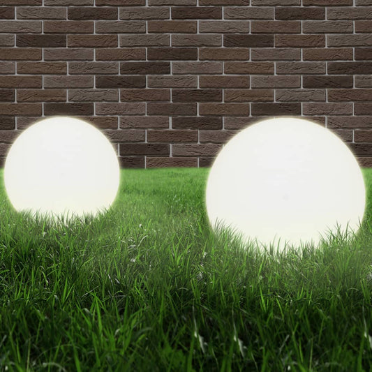 vidaXL LED Bowl Lamps 2 pcs Spherical 40 cm PMMA
