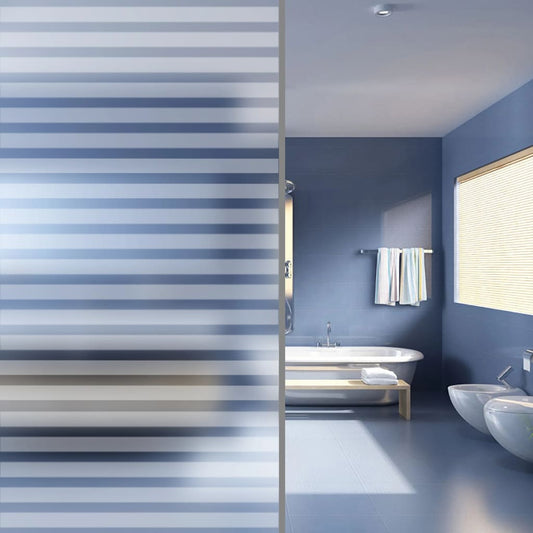vidaXL Frosted Privacy Window Film Adhesive Stripes 0.9x20 m