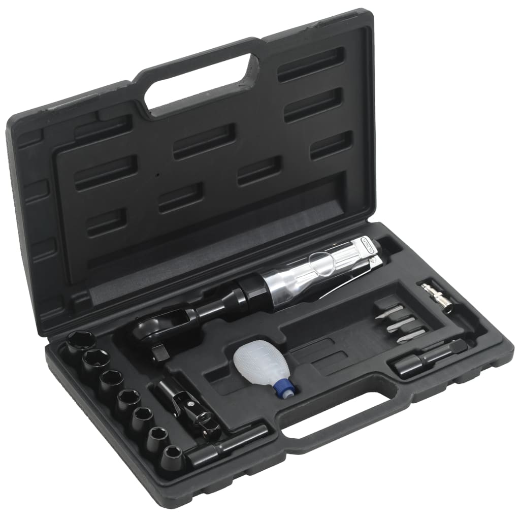 vidaXL 16 Piece Air Ratchet Wrench Kit 1/2"