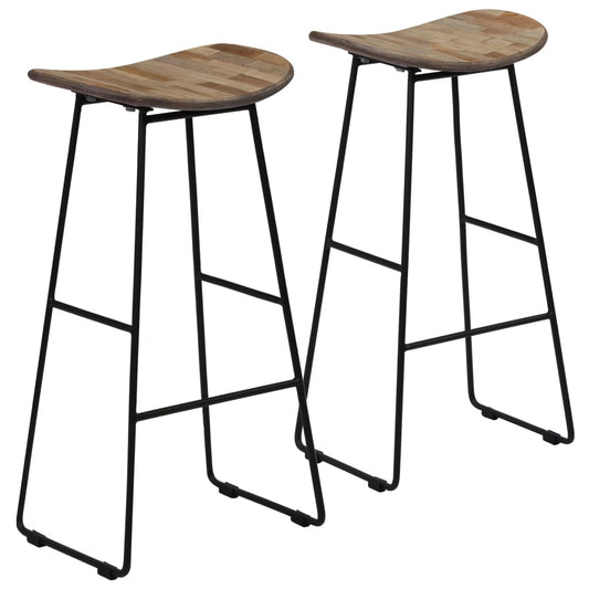 vidaXL Bar Chairs 2 pcs Reclaimed Teak