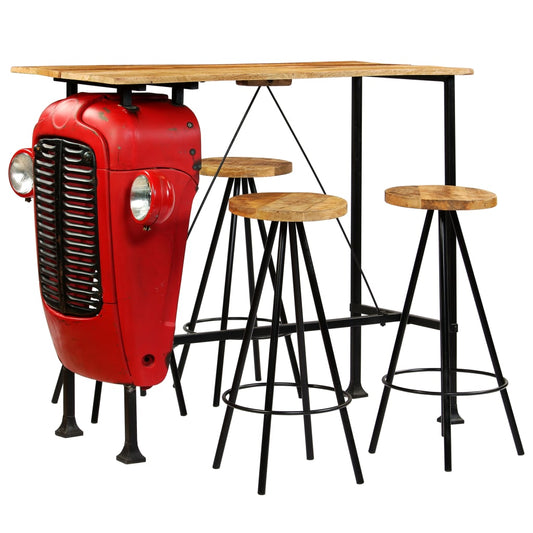 vidaXL Bar Set 5 Pieces Solid Mango Wood 120x60x107 cm