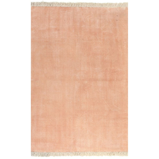 vidaXL Kilim Rug Cotton 160x230 cm Pink