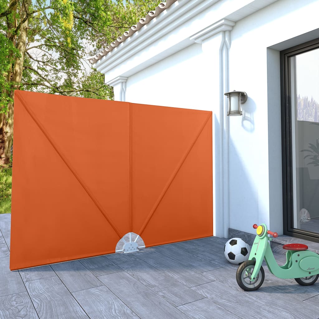 vidaXL Collapsible Terrace Side Awning Terracotta 240x160 cm