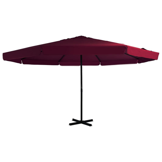 vidaXL Outdoor Parasol with Aluminium Pole 500 cm Bordeaux Red