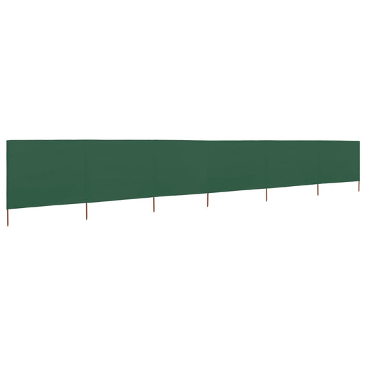 vidaXL 6-panel Wind Screen Fabric 800x80 cm Green