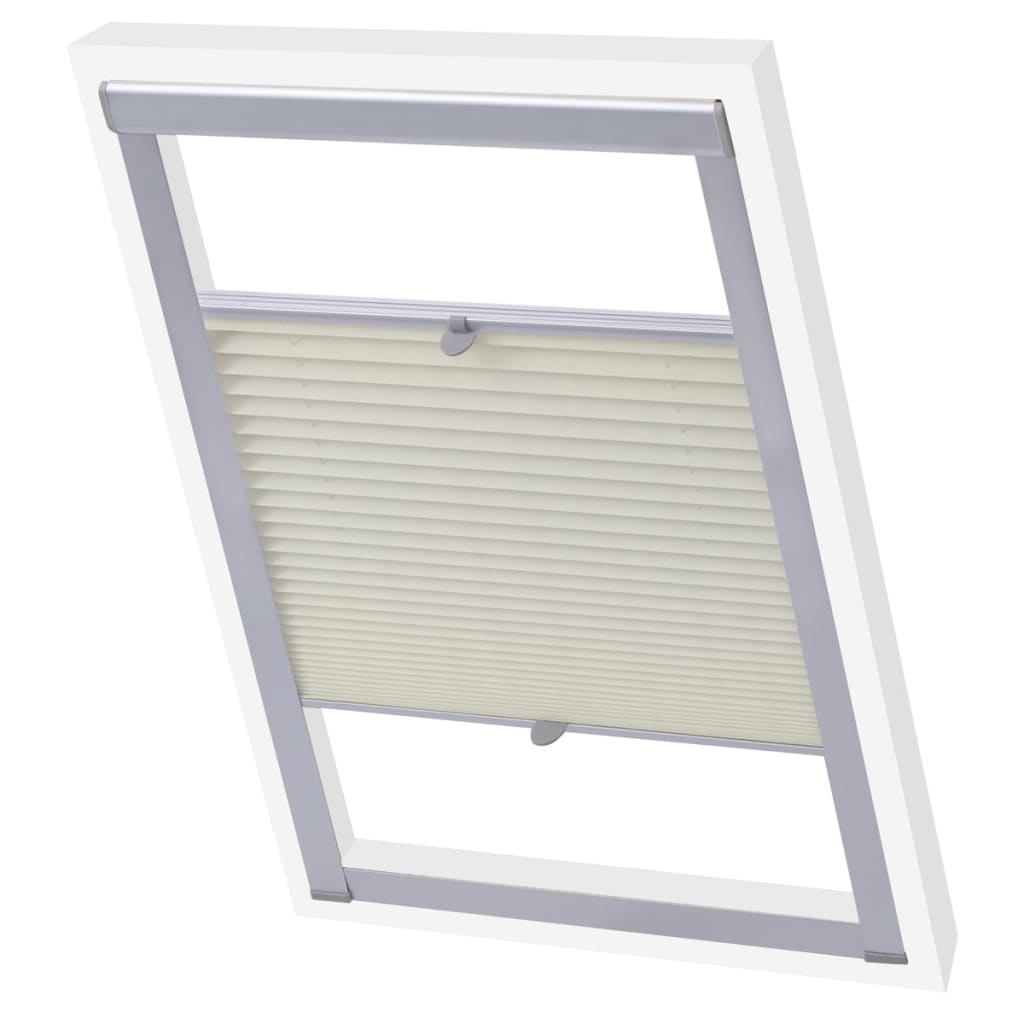 vidaXL Pleated Blind Cream MK08