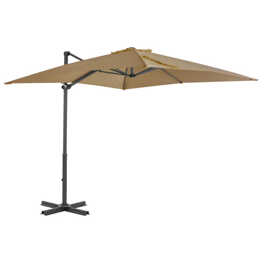 vidaXL Cantilever Umbrella with Aluminium Pole Taupe 250x250 cm