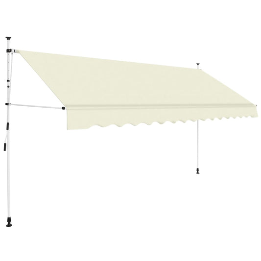 vidaXL Manual Retractable Awning 400 cm Cream