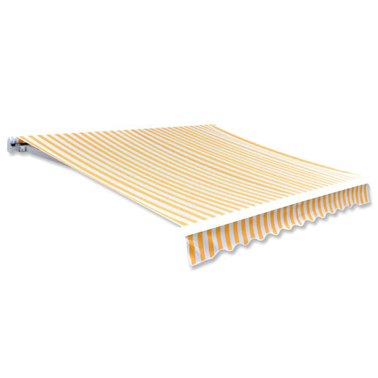 vidaXL Awning Top Sunshade Canvas Orange & White 450x300 cm
