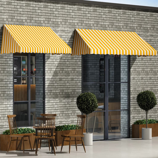 vidaXL Bistro Awning 400x120 cm Orange and White