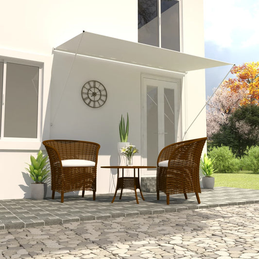 vidaXL Retractable Awning 350x150 cm Cream