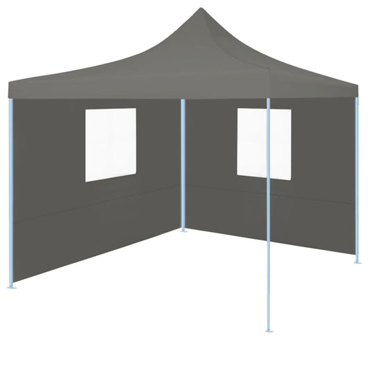 vidaXL Foldable Party Tent Pop-Up with 2 Sidewalls 3x3 m Anthracite