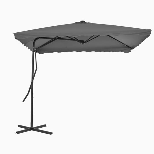vidaXL Outdoor Parasol with Steel Pole 250x250 cm Anthracite