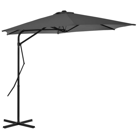 vidaXL Outdoor Parasol with Steel Pole 300 cm Anthracite
