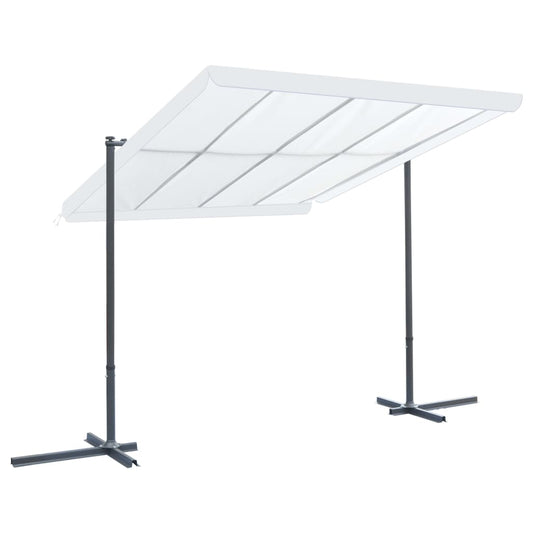 vidaXL Gazebo with Tiltable Sliding Roof 350x253x196 cm Cream