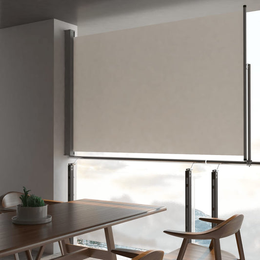 vidaXL Patio Retractable Side Awning 160 x 300 cm Cream