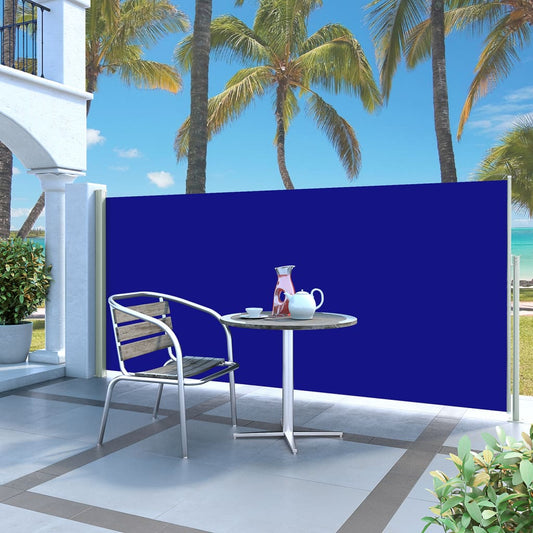 vidaXL Retractable Side Awning 140 x 300 cm Blue