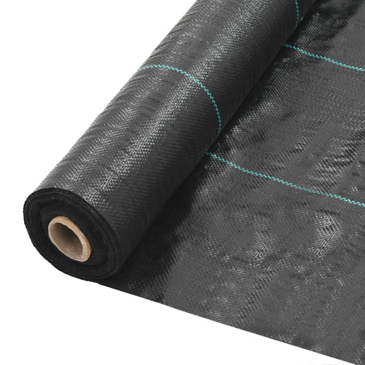 vidaXL Weed & Root Control Mat PP 1x100 m Black