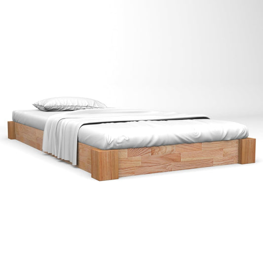 vidaXL Bed Frame Solid Oak Wood 120x200 cm