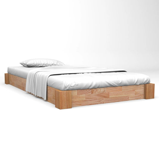 vidaXL Bed Frame Solid Oak Wood 140x200 cm