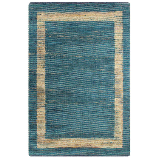 vidaXL Handmade Rug Jute Blue 120x180 cm