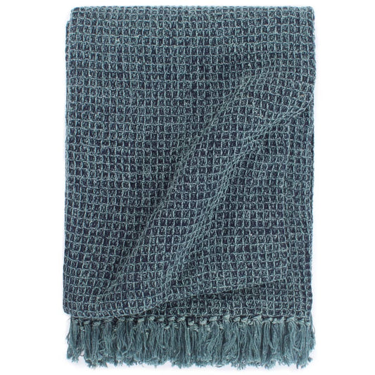 vidaXL Throw Cotton 125x150 cm Indigo Blue