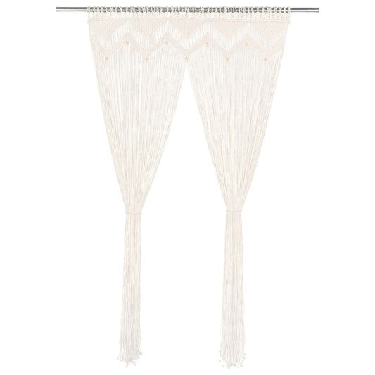 vidaXL Macrame Curtain 140x240 cm Cotton