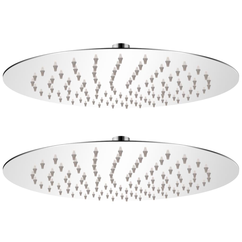 vidaXL Rain Shower Head 2 pcs Stainless Steel íÖ 25 cm