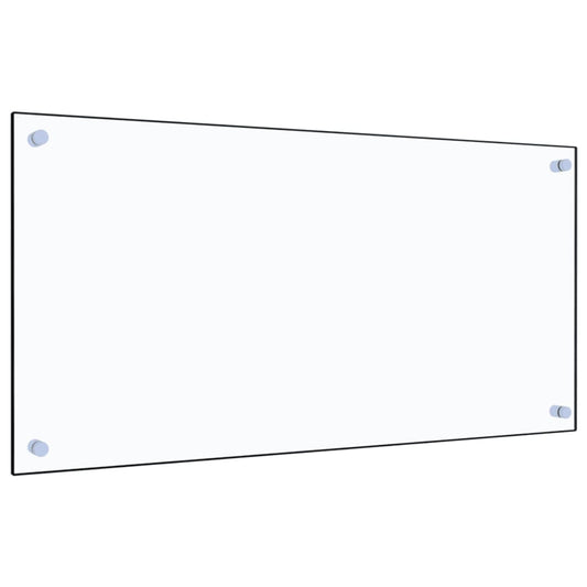 vidaXL Kitchen Backsplash Transparent 80x40 cm Tempered Glass