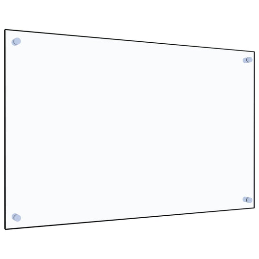 vidaXL Kitchen Backsplash Transparent 80x50 cm Tempered Glass