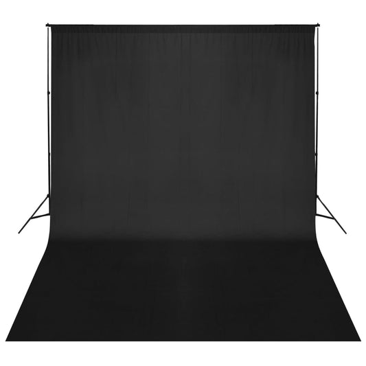 vidaXL Backdrop Support System 500 x 300 cm Black