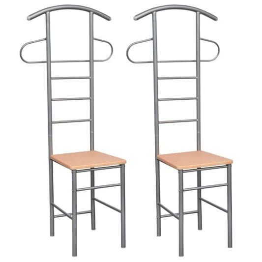 vidaXL Gentleman's Valet Chairs 2 pcs Metal