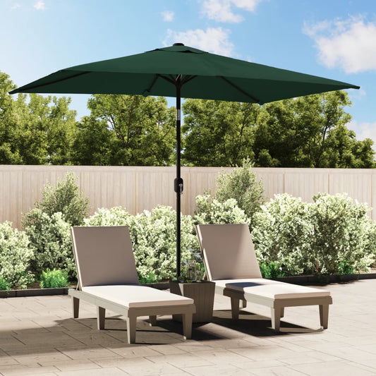 vidaXL Parasol 200 x 300 cm Green Rectangular