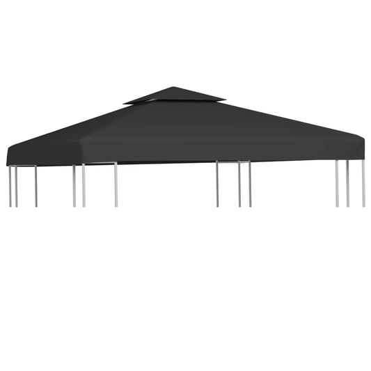 vidaXL Gazebo Cover Canopy Replacement 310 g / mŒ_ Dark Grey 3 x 3 m