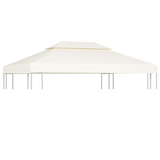 vidaXL Gazebo Cover Canopy Replacement 310 g / mŒ_ Cream White 3 x 4 m
