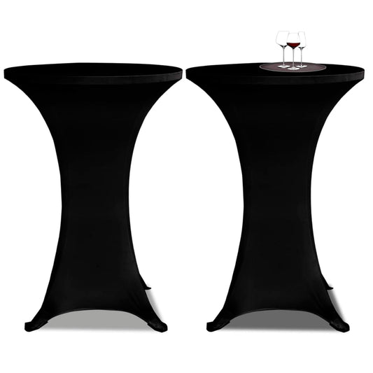 Standing Table Cover íÖ70cm Black Stretch 2 pcs