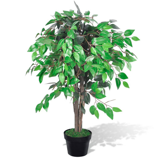 vidaXL Artificial Plant Ficus Tree with Pot 90 cm